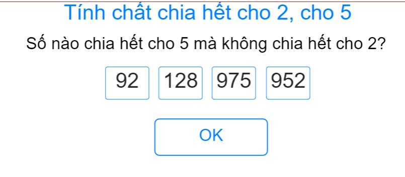Dấu hiệu chia hết cho 2, cho 5