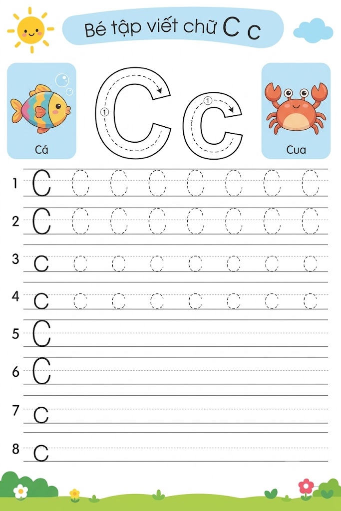 Tập viết chữ cái