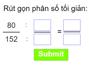 Rút gọn phân số