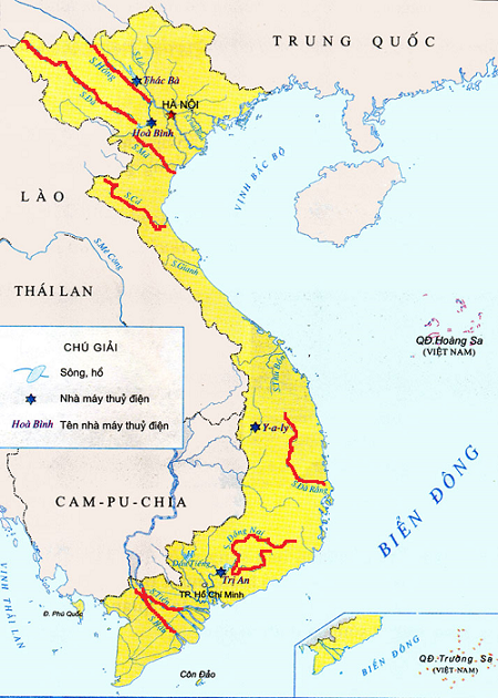 Bản đồ Sông ngòi Viêt Nam