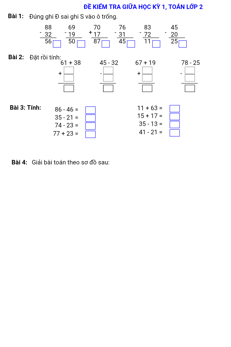 Đề kiểm tra giữa học kỳ 1(Dạng 3)