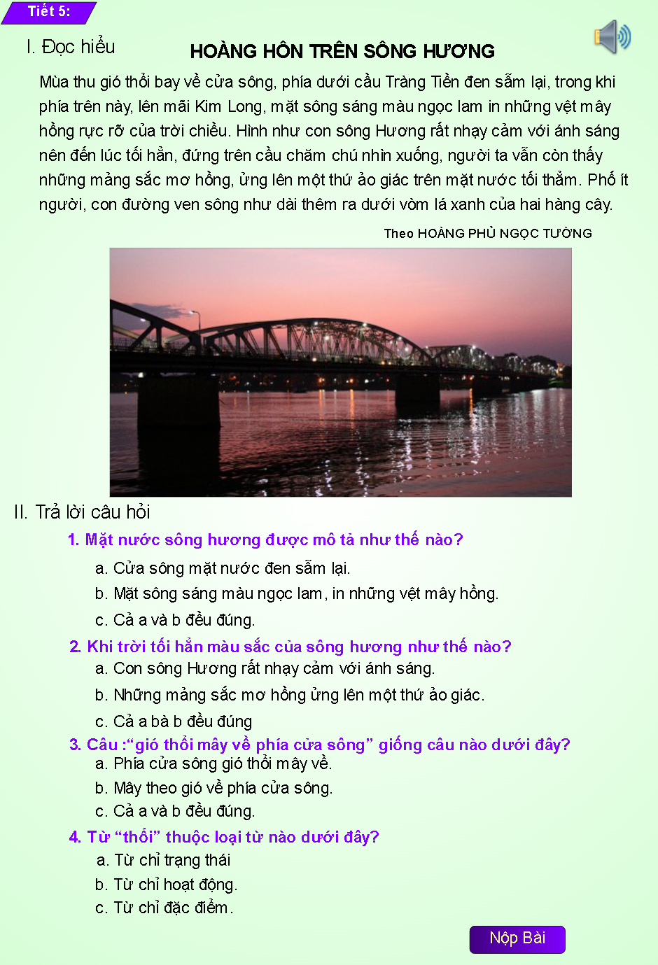 HOÀNG HÔN TRÊN SÔNG HƯƠNG