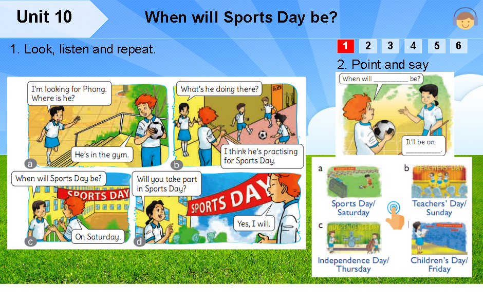 Unit 10: When will Sports Day be?