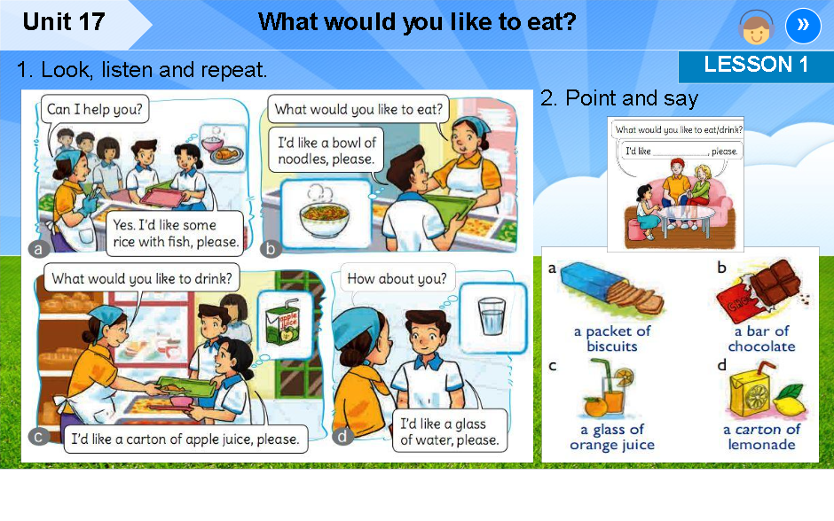 Unit 17: What would you like to eat?