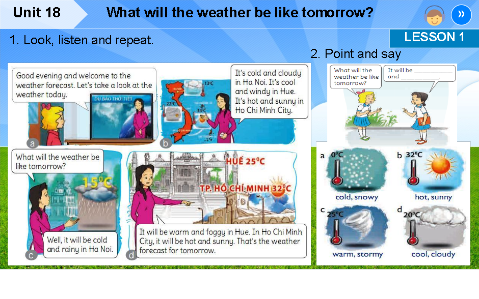 Unit 18: What will the weather be like tomorrow?