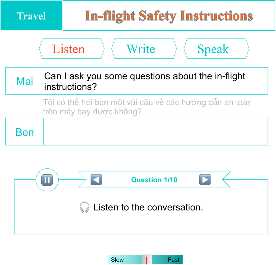 Talking to a Flight Attendant