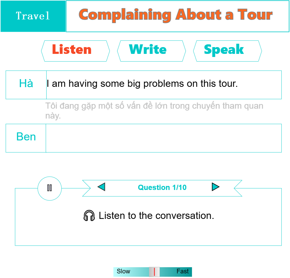 Complaining about a Tour