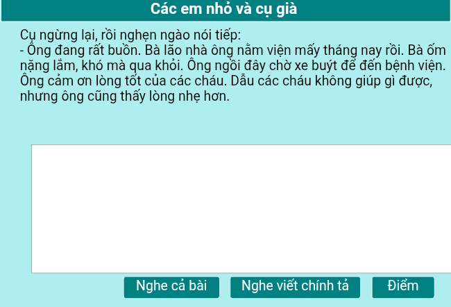 Các em nhỏ và cụ già