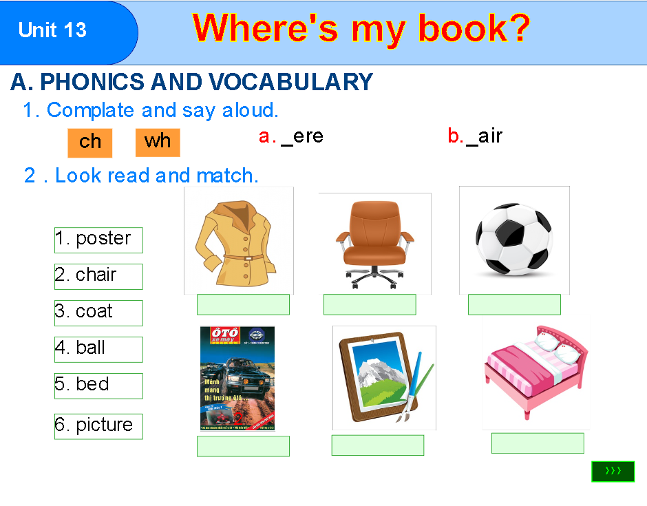 Unit 13: Where is my book?