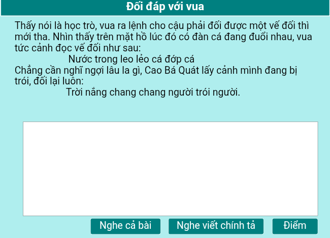 Đối đáp với vua