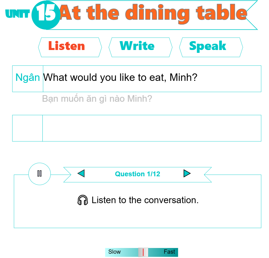 Unit 15: At the dining table