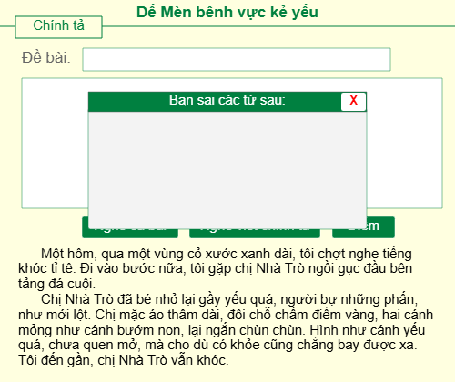 Dế Mèn bênh vực kẻ yếu