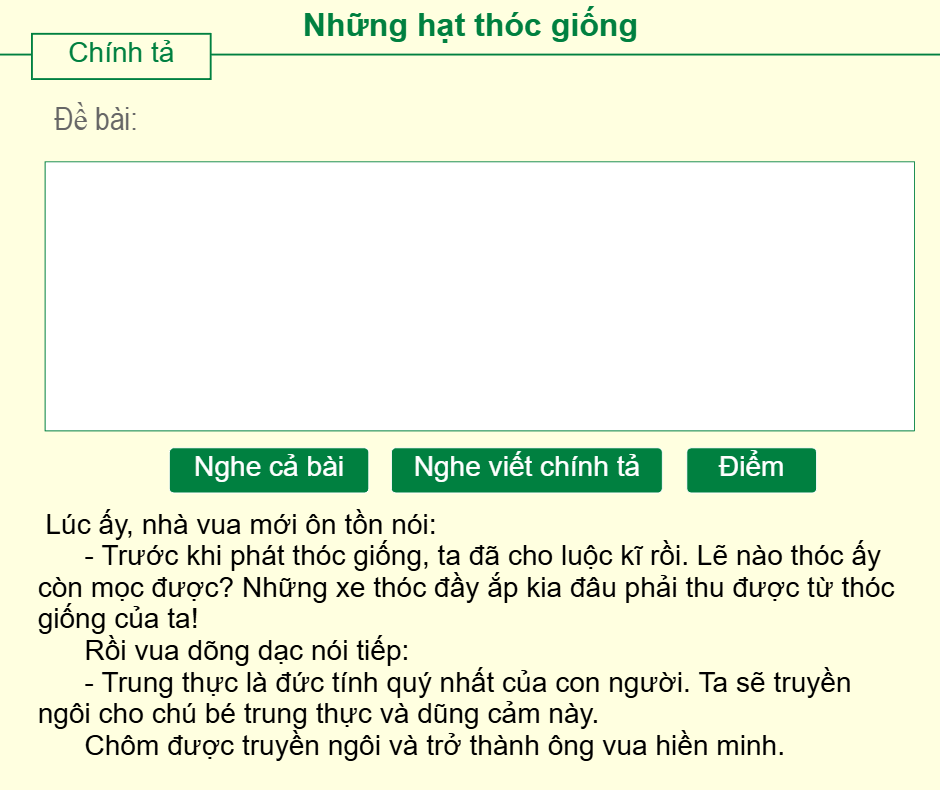Những hạt thóc giống