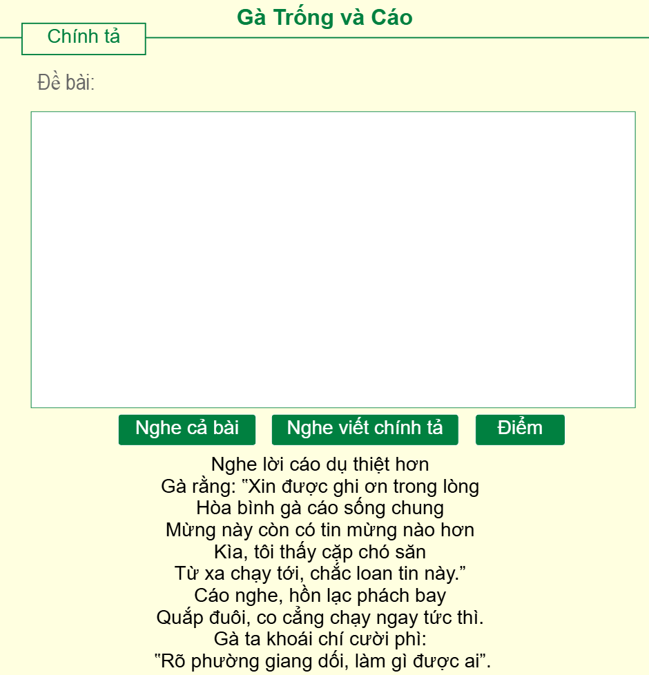 Gà Trống và Cáo