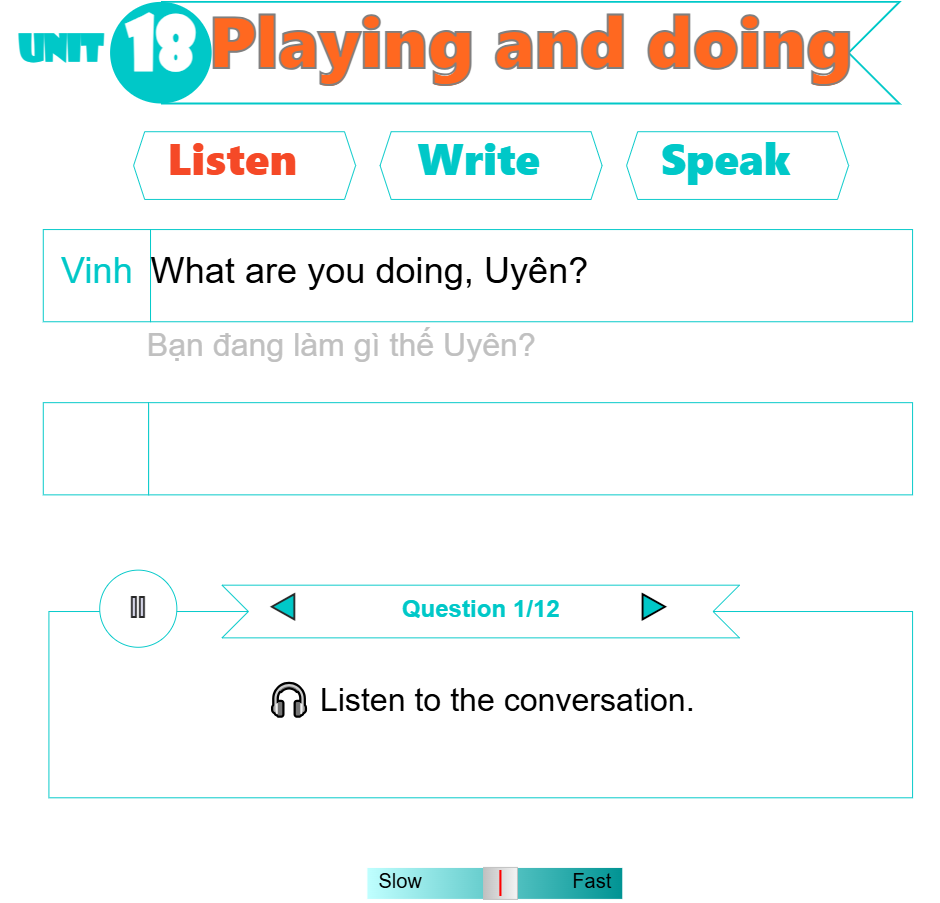 Unit 18: Playing and doing