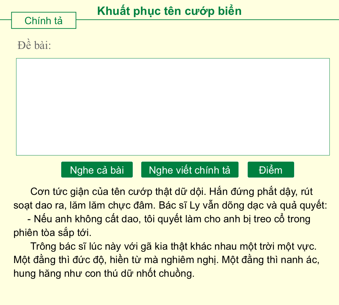 Khuất phục tên cướp biển