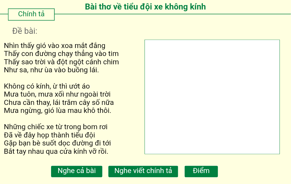 Bài thơ về tiểu đội xe không kính