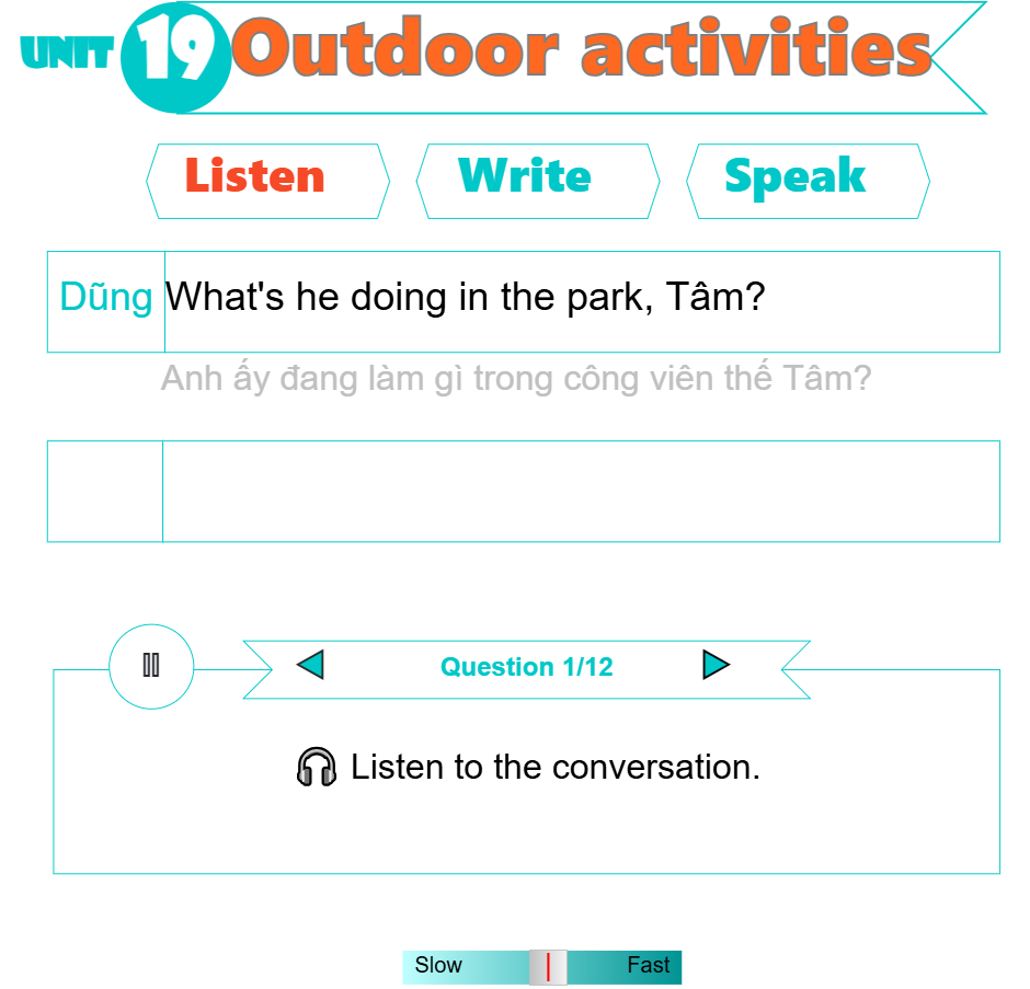 Unit 19: Outdoor activities