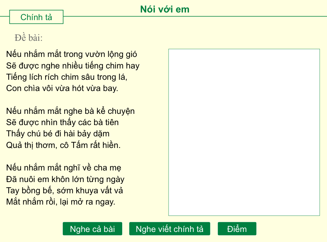 Nói với em