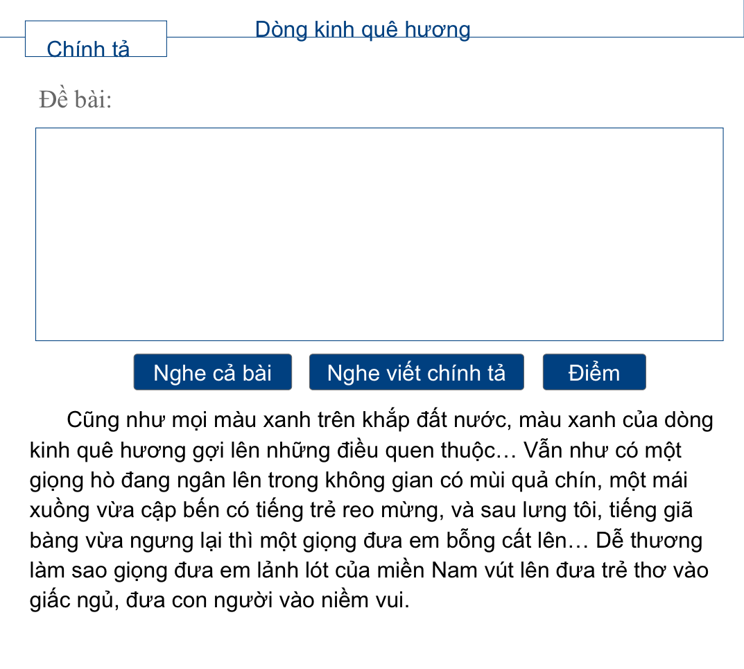 Dòng kinh quê hương