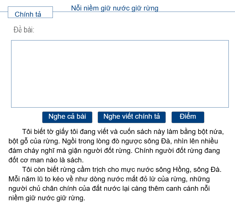 Nỗi niềm giữ nước giữ rừng