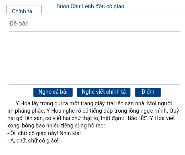 Buôn Chư Lênh đón cô giáo