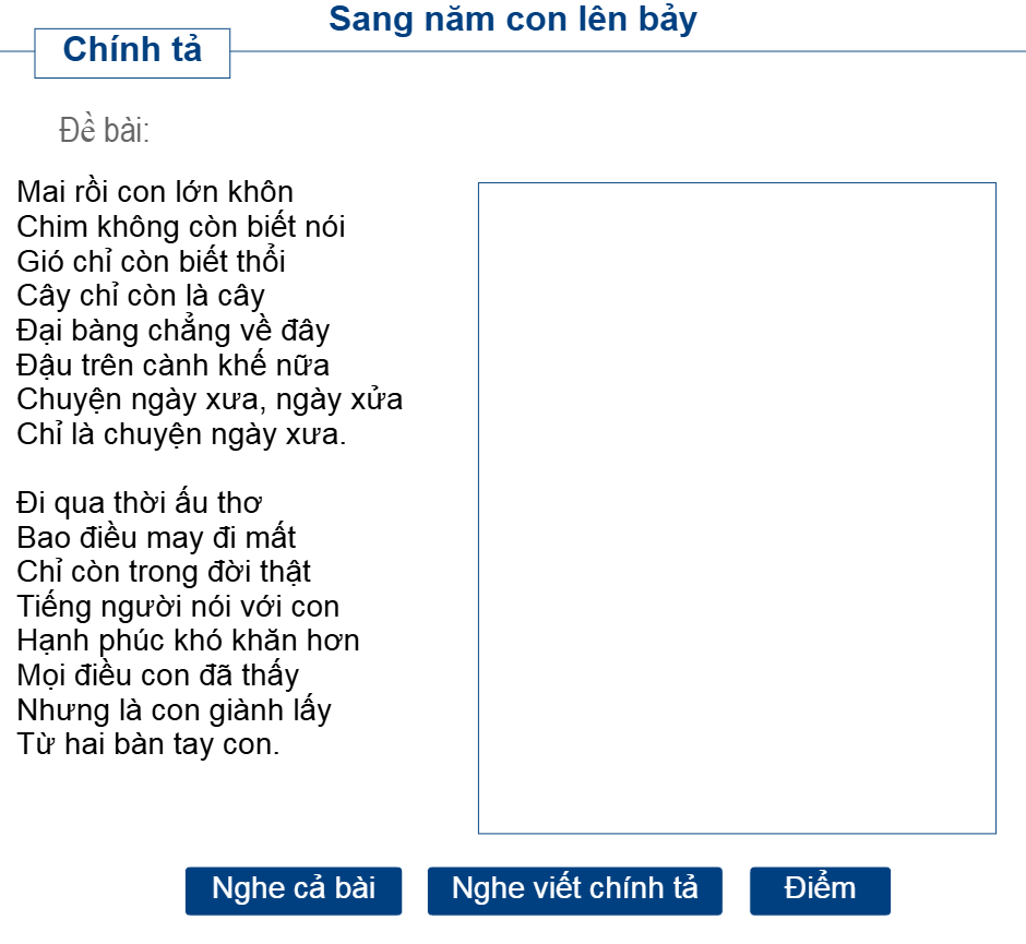 Sang năm con lên bảy