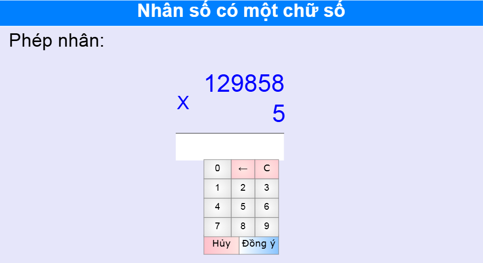 Nhân với số có một chữ số