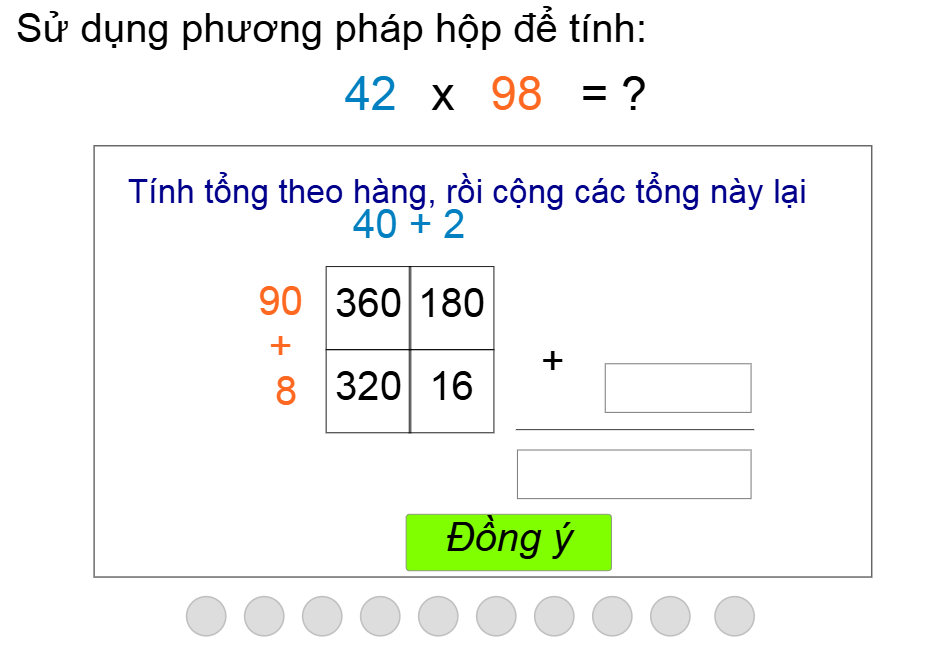 Sử dụng phương pháp hộp để tính