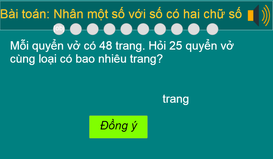 Bài toán nhân với số có hai chữ số