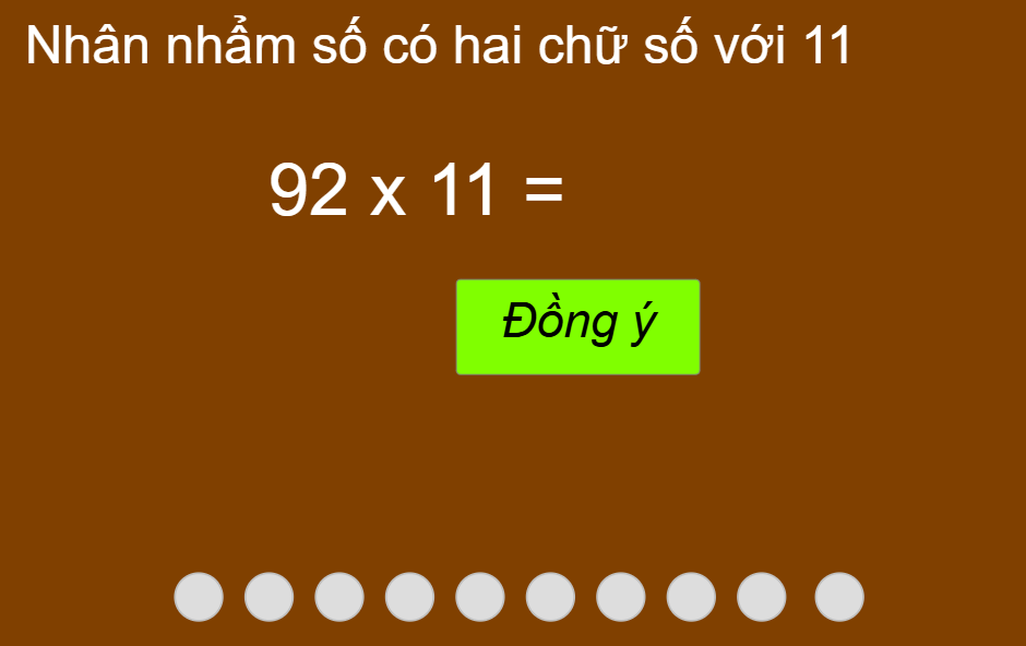 Nhân nhẩm số có hai chữ số với 11