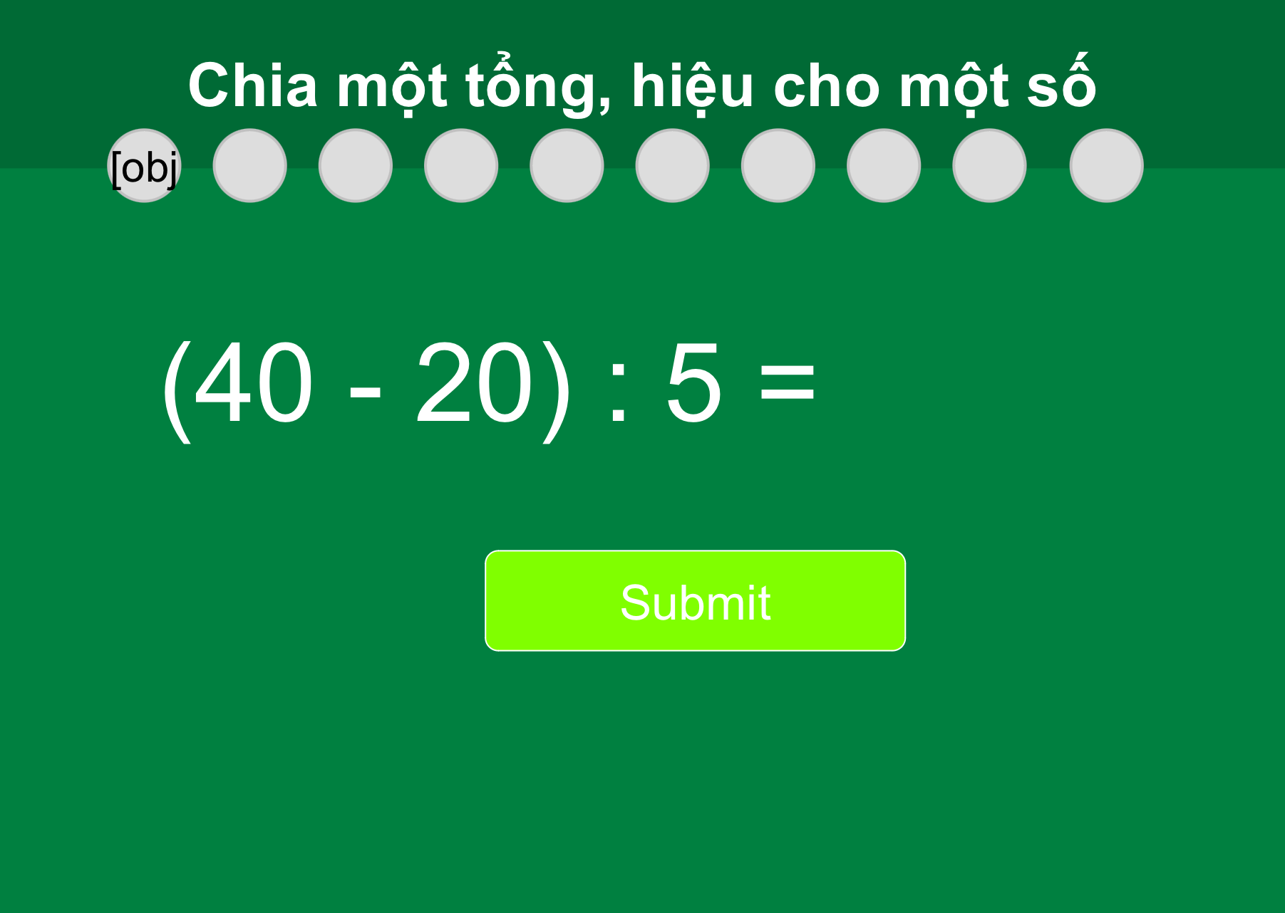 Chia một tổng cho một số