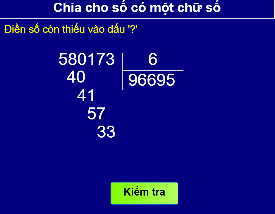 Chia cho số có một chữ số