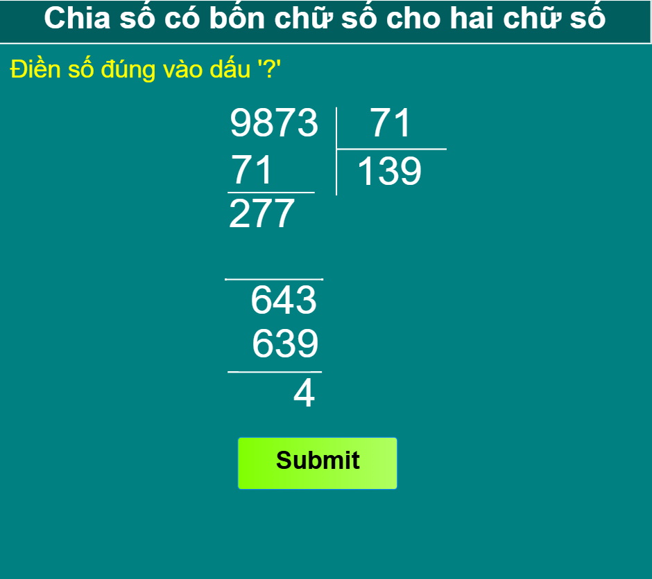 Chia cho số có hai chữ số(tiếp theo 1)