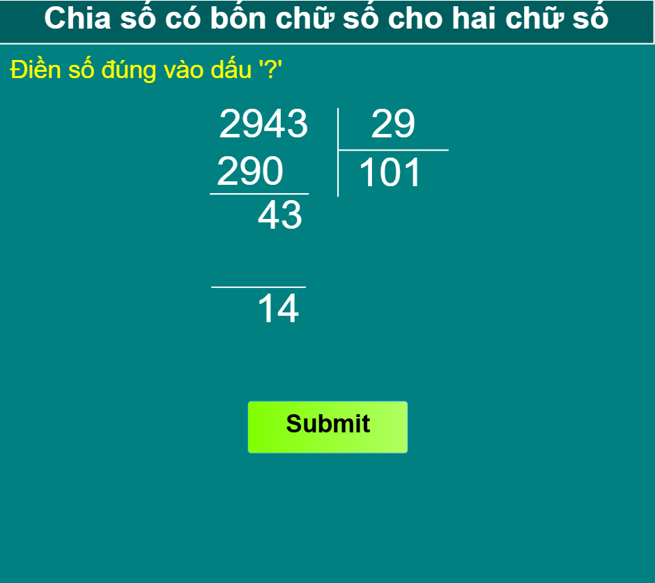 Chia cho số có hai chữ số(tiếp theo 2)