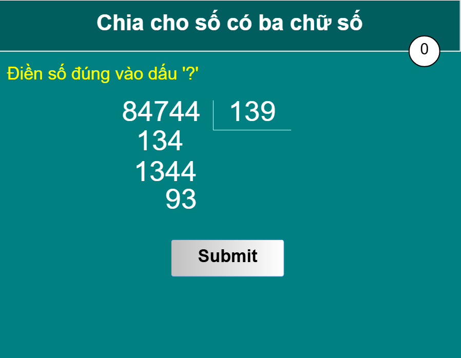 Chia cho số có ba chữ số