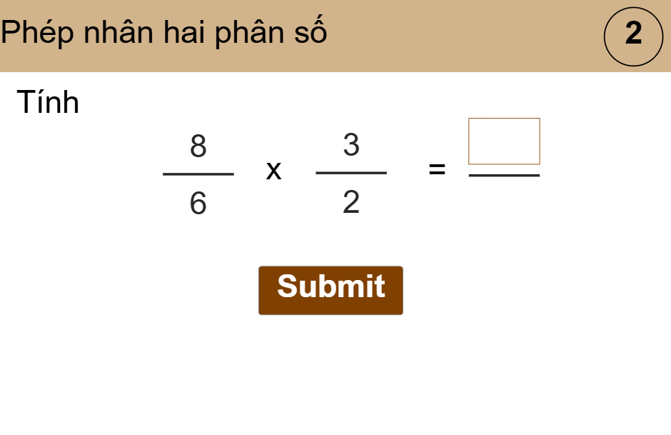 Phép nhân phân số