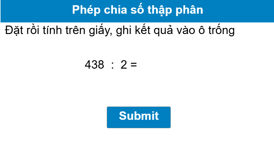 Phép chia số thập phân