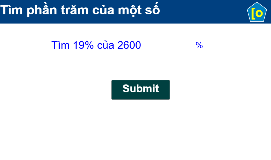  Tìm giá trị phần trăm của một số
