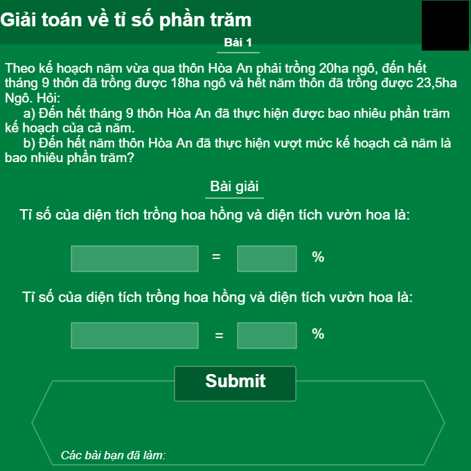 Giải toán về tỉ số phần trăm(tiếp theo)
