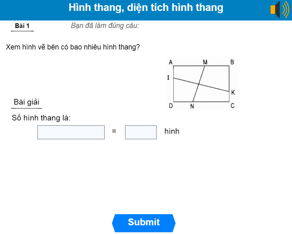 Hình thang, diện tích hình thang