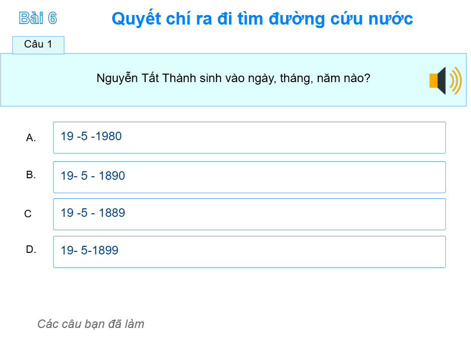 Bài 6: Quyết chí ra đi tìm đường cứu nước