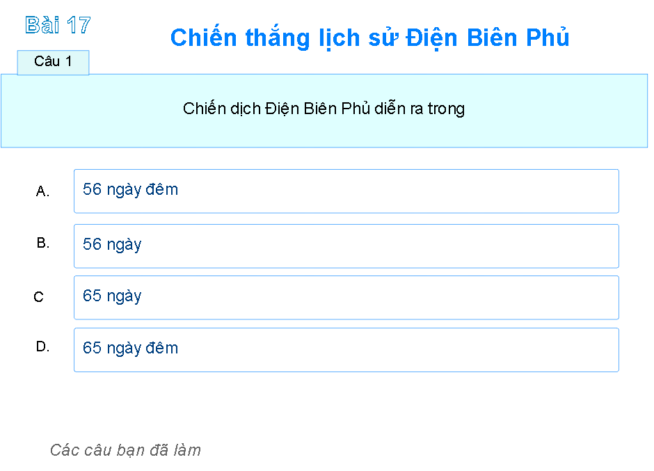 Bài 17: Chiến thắng lịch sử Điện Biên Phủ