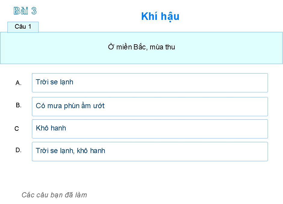 Bài 3: Khí hậu