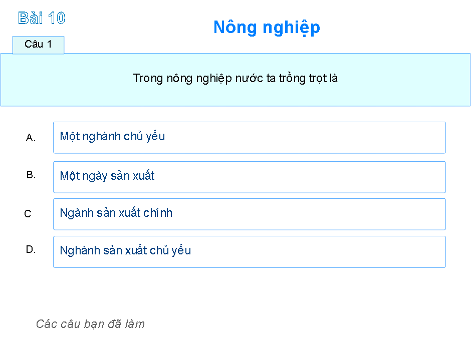 Bài 10: Nông nghiệp