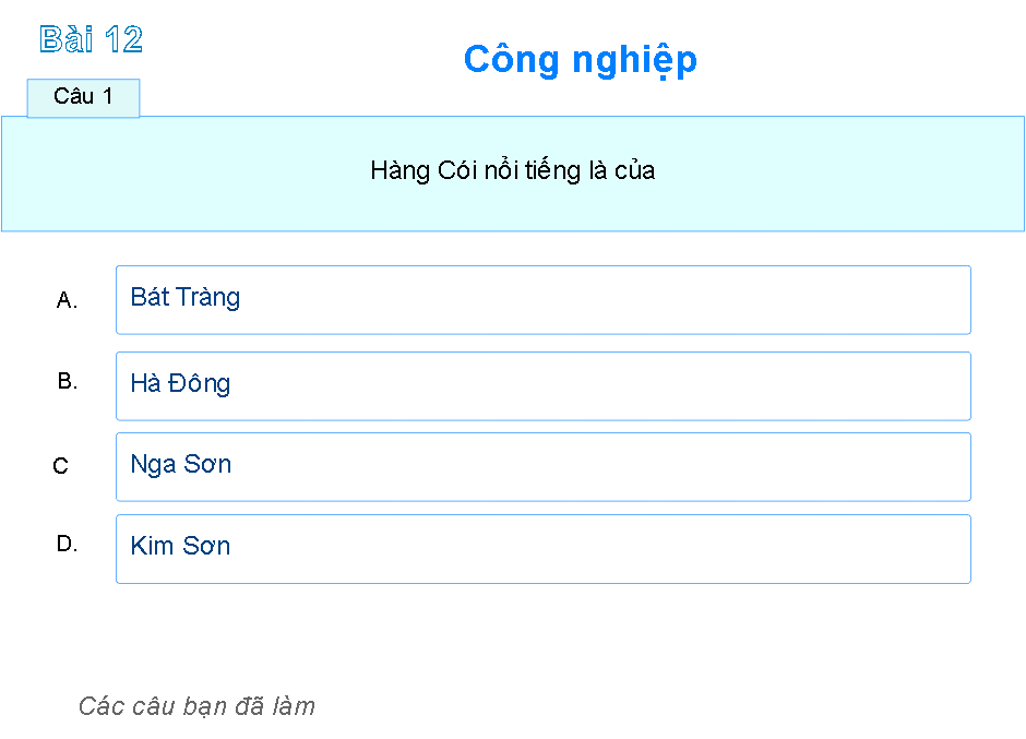 Bài 12: Công nghiệp