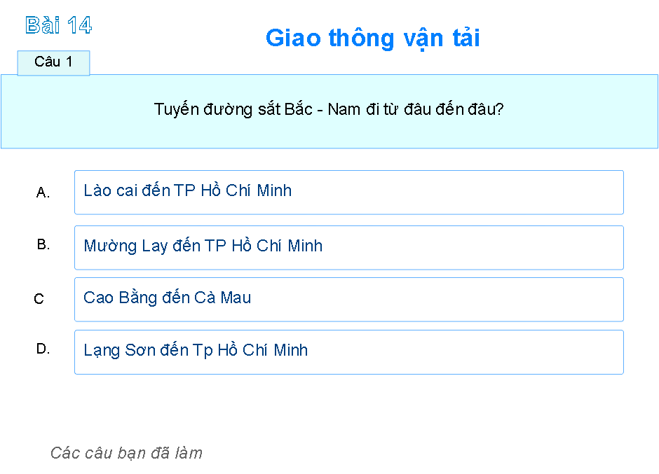 bài 14: Giao thông vận tải