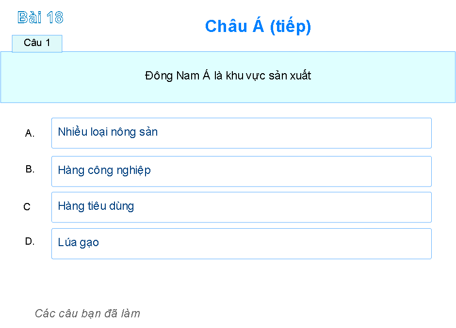 Bài 18: Châu Á (tiếp)