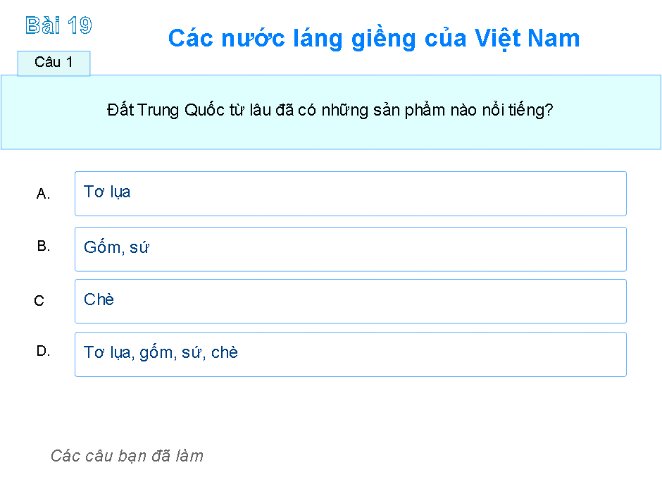 Bài 19: Các nước láng giềng của Việt Nam