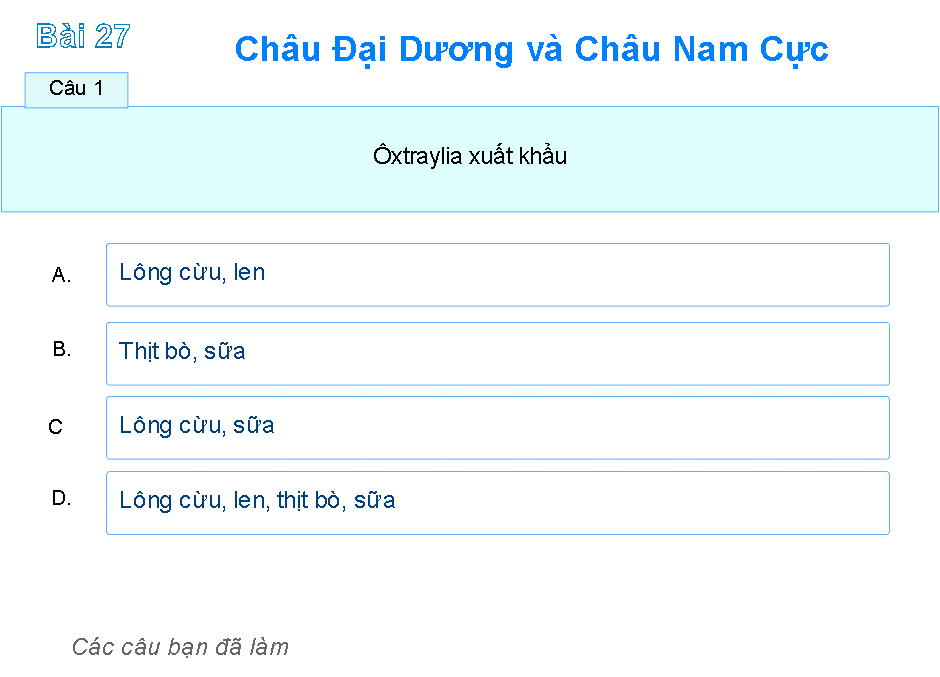 bài 27: Châu Đại Dương và Châu Nam Cực